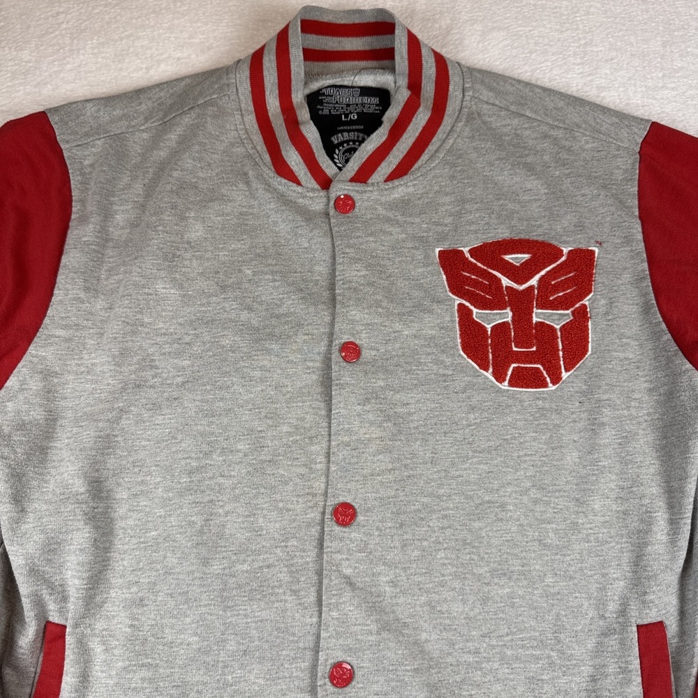 Transformers Autobot Army Varsity Jacket L Hasbro Graphic Limited Edition 2012